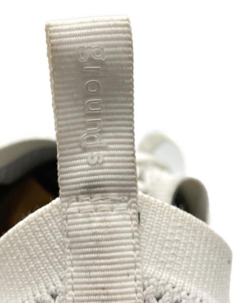 grounds（グラウンズ）grounds (グラウンズ) スニーカー ホワイト×ライトグリーン サイズ:25cmの古着・服飾アイテム