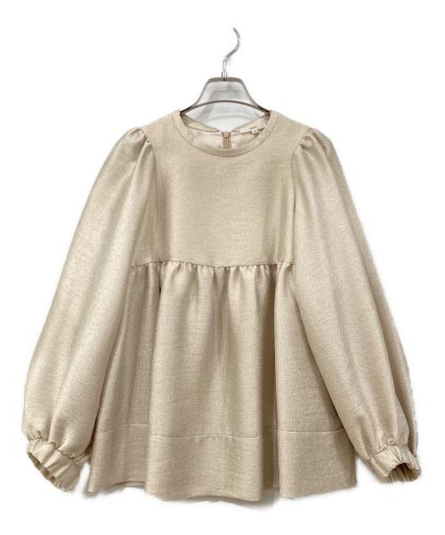 YORI（ヨリ）YORI (ヨリ) シャイニーパフブラウス ベージュ サイズ:SIZE 36の古着・服飾アイテム