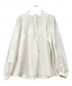 YORIヨリ）の古着「セレモニーリボンパフブラウス」｜ホワイト