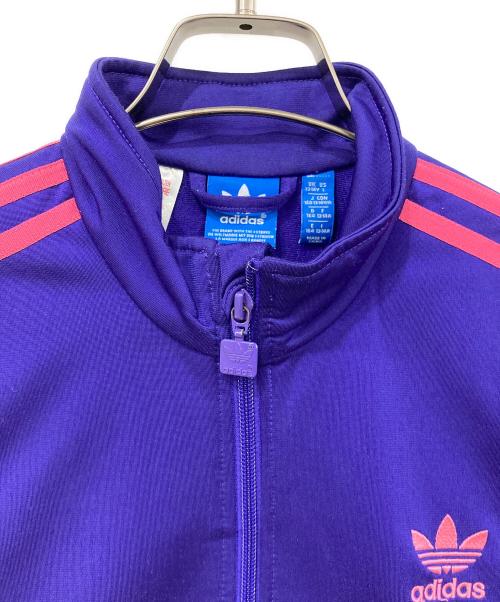 adidas（アディダス）adidas (アディダス) トラックジャケット パープル×ピンク サイズ:Lの古着・服飾アイテム