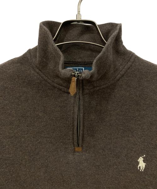 POLO RALPH LAUREN（ポロ・ラルフローレン）POLO RALPH LAUREN (ポロ・ラルフローレン) ハーフジップスウェット グレー サイズ:Lの古着・服飾アイテム
