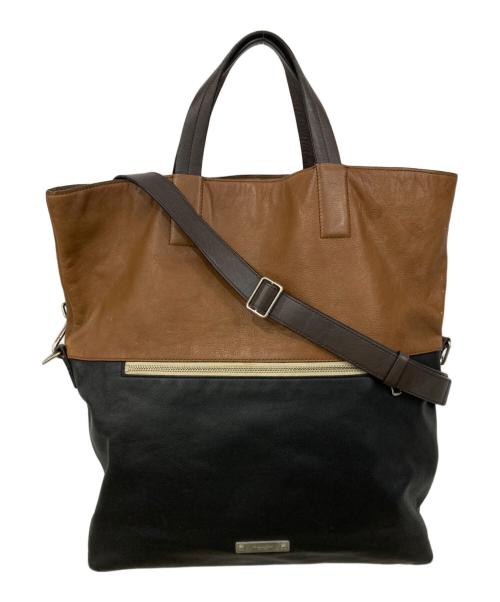 COACH（コーチ）COACH (コーチ) 2WAYバッグ ブラック×ブラウンの古着・服飾アイテム