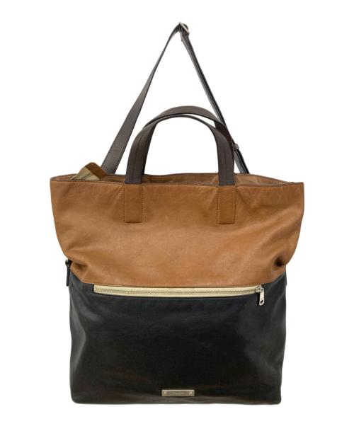 COACH（コーチ）COACH (コーチ) 2WAYバッグ ブラック×ブラウンの古着・服飾アイテム