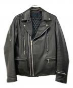 ROARS ORIGINALローアズオリジナル）の古着「レザーライダースジャケット」｜ブラック