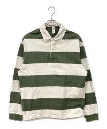 ANOTHER ASPECT（アナザーアスペクト）の古着「長袖ポロシャツ」｜グリーン×ホワイト