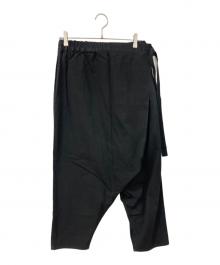 JUNYA WATANABE COMME des GARCONS（(ジュンヤワタナベ コムデギャルソン）の古着「コットン アシンメトリー サルエルパンツ」｜ブラック