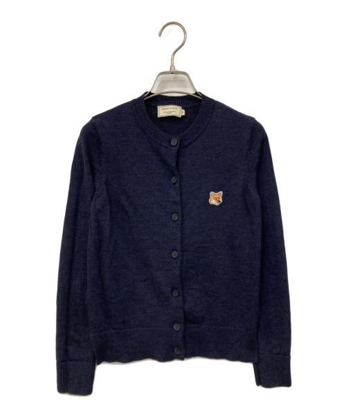 maison kitsune（メゾンキツネ）maison kitsune (メゾンキツネ) 薄手カーディガン ネイビー サイズ:XSサイズの古着・服飾アイテム
