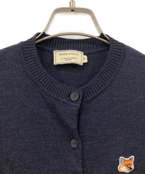 maison kitsune（メゾンキツネ）maison kitsune (メゾンキツネ) 薄手カーディガン ネイビー サイズ:XSサイズの古着・服飾アイテム