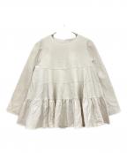YORIヨリ）の古着「ティアードストレッチブラウス」｜ホワイト