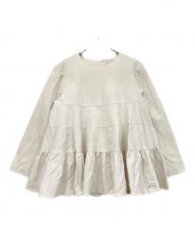 YORI（ヨリ）の古着「ティアードストレッチブラウス」｜ホワイト