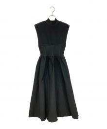 CELFORD（セルフォード）の古着「コルセットデザインニットワンピース」｜ブラック