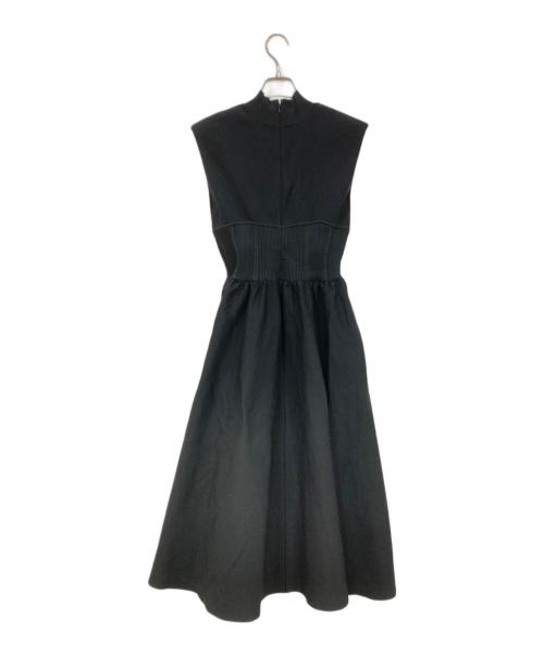 CELFORD（セルフォード）CELFORD (セルフォード) コルセットデザインニットワンピース ブラック サイズ:38の古着・服飾アイテム