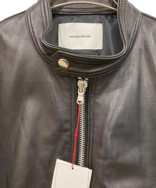 MAISON SPECIAL（メゾンスペシャル）MAISON SPECIAL (メゾンスペシャル) Dress-Fit Sheep Leather Single Rider Jacket ブラック サイズ:1 未使用品の古着・服飾アイテム
