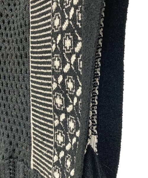 PUBLIC TOKYO（パブリックトウキョウ）PUBLIC TOKYO (パブリックトウキョウ) ジャガードニットベスト アイボリー×ブラック サイズ:FREEの古着・服飾アイテム