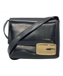 GUCCI（グッチ）の古着「エナメルショルダーポーチ」｜ブラック