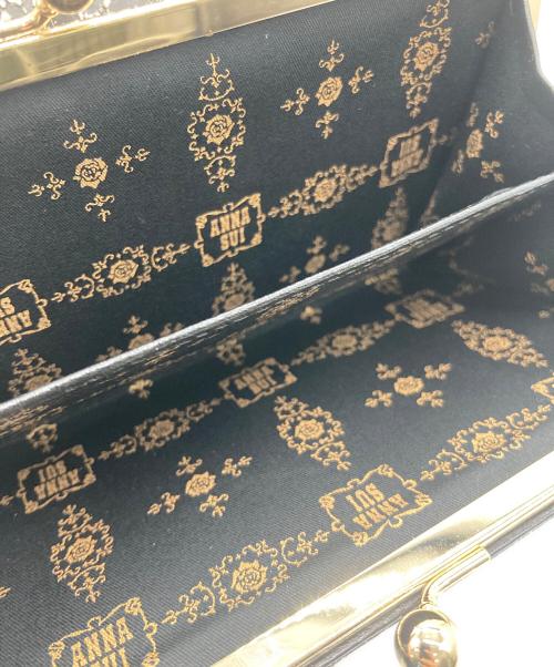 ANNA SUI（アナスイ）ANNA SUI (アナスイ) 長財布 ブラック×ゴールドの古着・服飾アイテム