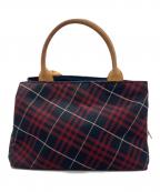 BURBERRY BLUE LABELバーバリー ブルー レーベル）の古着「ハンドバッグ」｜ブラック×レッド
