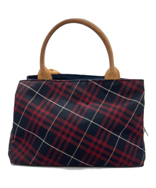 BURBERRY BLUE LABEL（バーバリー ブルー レーベル）BURBERRY BLUE LABEL (バーバリー ブルー レーベル) ハンドバッグ ブラック×レッドの古着・服飾アイテム