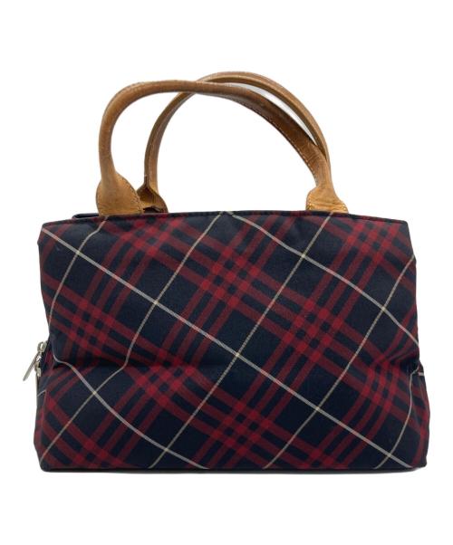 BURBERRY BLUE LABEL（バーバリー ブルー レーベル）BURBERRY BLUE LABEL (バーバリー ブルー レーベル) ハンドバッグ ブラック×レッドの古着・服飾アイテム