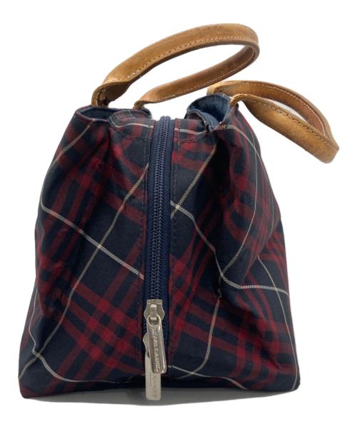 BURBERRY BLUE LABEL（バーバリー ブルー レーベル）BURBERRY BLUE LABEL (バーバリー ブルー レーベル) ハンドバッグ ブラック×レッドの古着・服飾アイテム