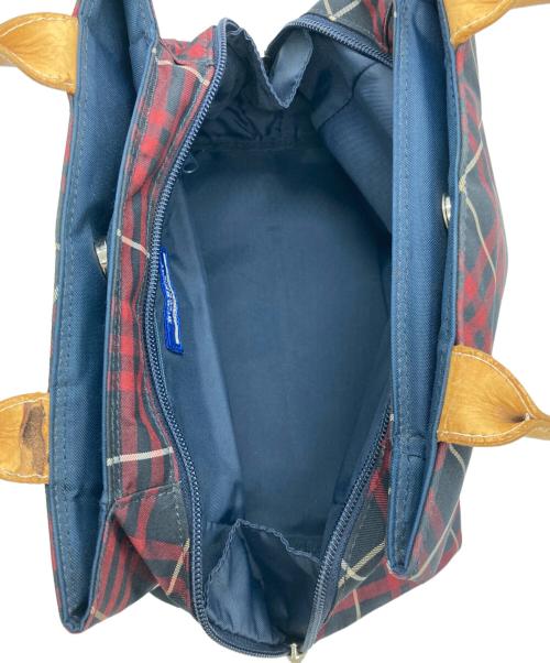 BURBERRY BLUE LABEL（バーバリー ブルー レーベル）BURBERRY BLUE LABEL (バーバリー ブルー レーベル) ハンドバッグ ブラック×レッドの古着・服飾アイテム