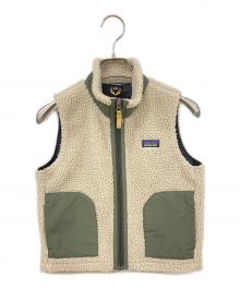 Patagonia（パタゴニア）の古着「ボアベスト」｜ベージュ×グリーン