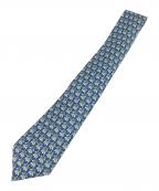 HERMESエルメス）の古着「ネクタイ」｜グリーン×ブルー