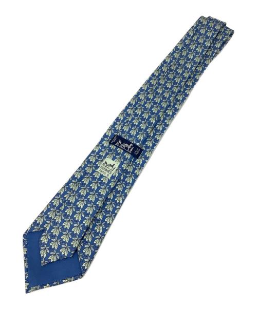 HERMES（エルメス）HERMES (エルメス) ネクタイ グリーン×ブルー サイズ:-の古着・服飾アイテム