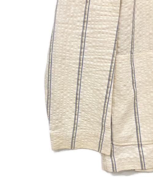 LARDINI（ラルディーニ）LARDINI (ラルディーニ) リネンテーラードジャケット ブルー×ベージュ サイズ:Mの古着・服飾アイテム