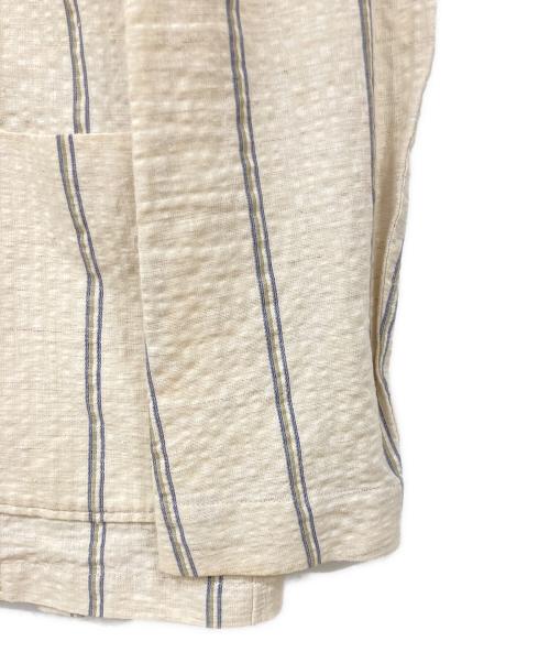 LARDINI（ラルディーニ）LARDINI (ラルディーニ) リネンテーラードジャケット ブルー×ベージュ サイズ:Mの古着・服飾アイテム