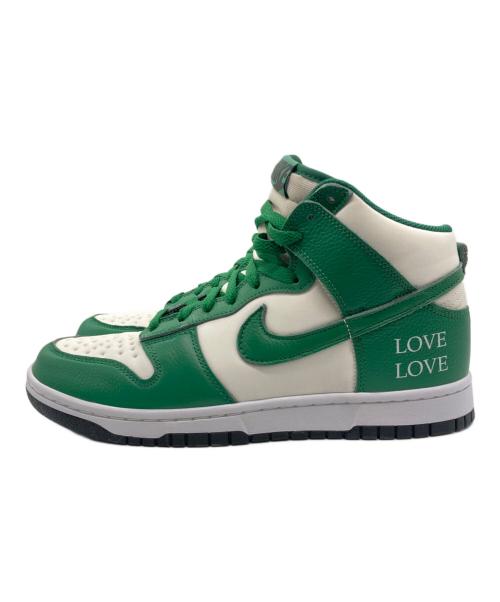 NIKE（ナイキ）NIKE (ナイキ) ハイカットスニーカー ホワイト×グリーン サイズ:27.5cmの古着・服飾アイテム