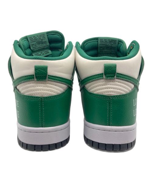 NIKE（ナイキ）NIKE (ナイキ) ハイカットスニーカー ホワイト×グリーン サイズ:27.5cmの古着・服飾アイテム