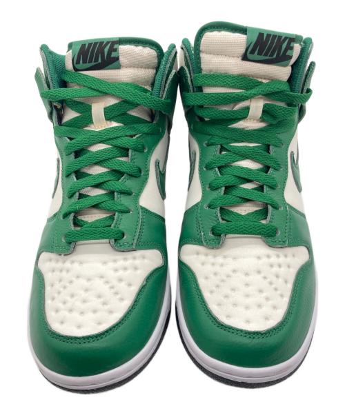 NIKE（ナイキ）NIKE (ナイキ) ハイカットスニーカー ホワイト×グリーン サイズ:27.5cmの古着・服飾アイテム