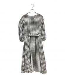 Mila Owen（ミラオーウェン）の古着「長袖ワンピース」｜ブラック×ホワイト