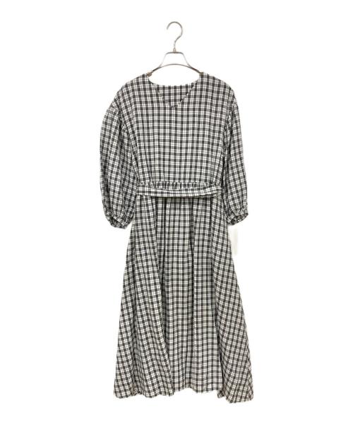 Mila Owen（ミラオーウェン）Mila Owen (ミラオーウェン) 長袖ワンピース ブラック×ホワイト 未使用品の古着・服飾アイテム