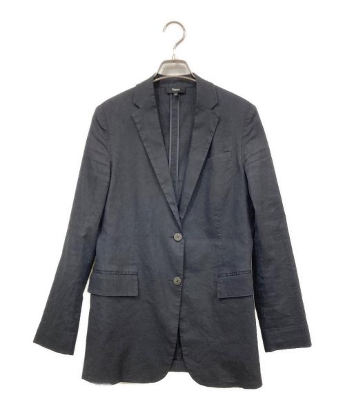 theory（セオリー）theory (セオリー) リネン混テーラードジャケット ブラック サイズ:SIZE 00の古着・服飾アイテム