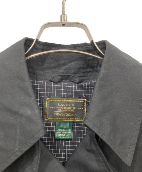 RALPH LAUREN（ラルフローレン）RALPH LAUREN (ラルフローレン) トレンチコート ブラック サイズ:Lの古着・服飾アイテム