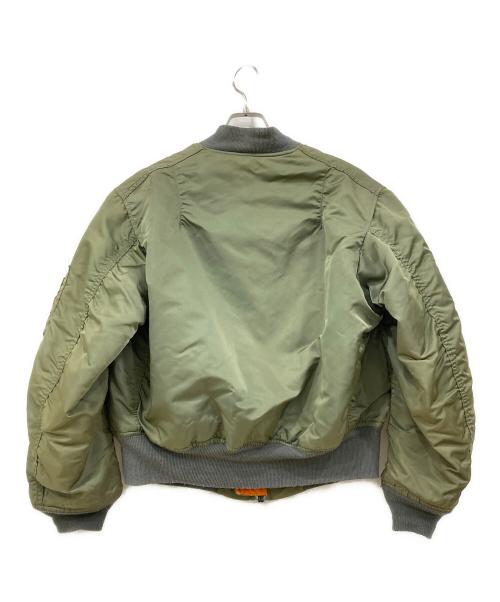 ALPHA（アルファ）ALPHA (アルファ) MA-1ジャケット カーキ×オレンジ サイズ:Lサイズの古着・服飾アイテム