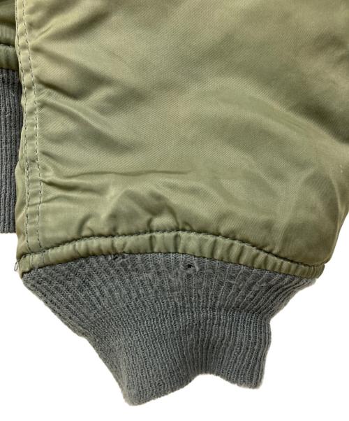ALPHA（アルファ）ALPHA (アルファ) MA-1ジャケット カーキ×オレンジ サイズ:Lサイズの古着・服飾アイテム