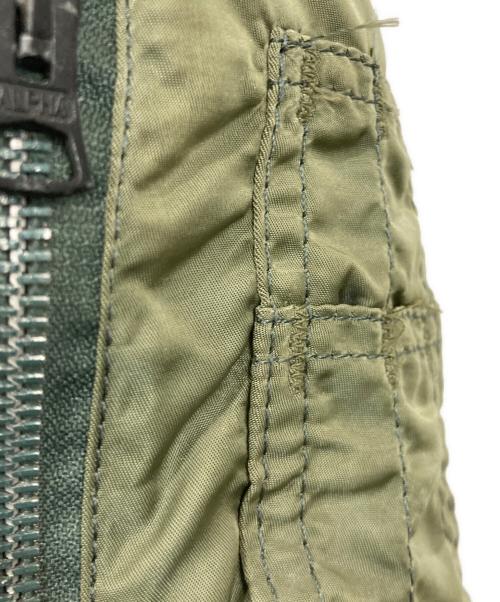 ALPHA（アルファ）ALPHA (アルファ) MA-1ジャケット カーキ×オレンジ サイズ:Lサイズの古着・服飾アイテム
