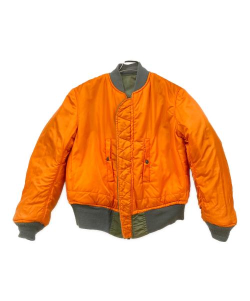 ALPHA（アルファ）ALPHA (アルファ) MA-1ジャケット カーキ×オレンジ サイズ:Lサイズの古着・服飾アイテム
