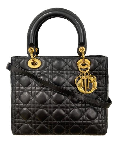 Christian Dior（クリスチャン ディオール）Christian Dior (クリスチャン ディオール) ショルダーバッグ/レディディオール ブラックの古着・服飾アイテム