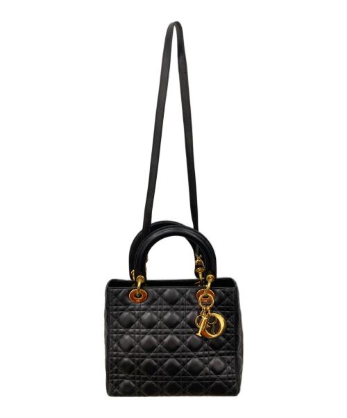 Christian Dior（クリスチャン ディオール）Christian Dior (クリスチャン ディオール) ショルダーバッグ/レディディオール ブラックの古着・服飾アイテム