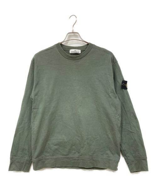 STONE ISLAND（ストーンアイランド）STONE ISLAND (ストーンアイランド) HEAVY COTTON JERSEY GARMENT DYED グリーン サイズ:SIZE Sの古着・服飾アイテム