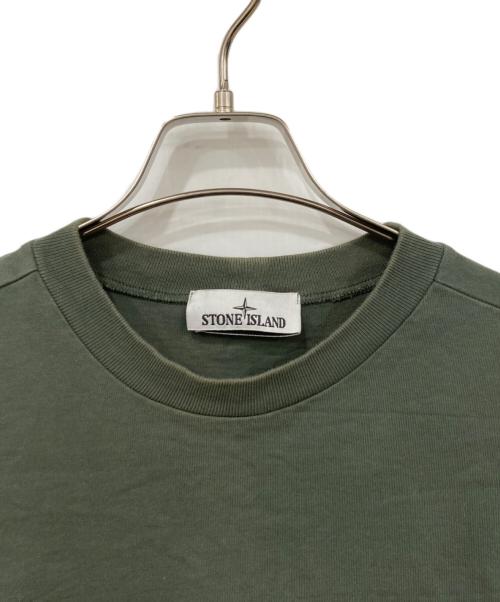 STONE ISLAND（ストーンアイランド）STONE ISLAND (ストーンアイランド) HEAVY COTTON JERSEY GARMENT DYED グリーン サイズ:SIZE Sの古着・服飾アイテム