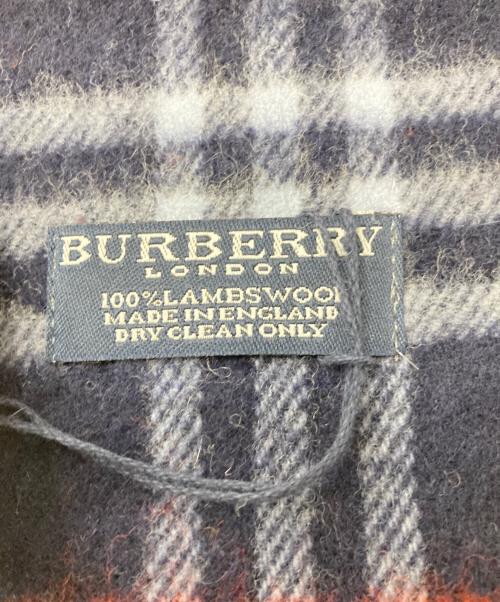 BURBERRY LONDON（バーバリーロンドン）BURBERRY LONDON (バーバリーロンドン) マフラー ネイビーの古着・服飾アイテム