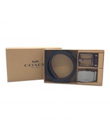 COACH（コーチ）の古着「バックル カット トゥ サイズ リバーシブル ベルト」｜ブラック