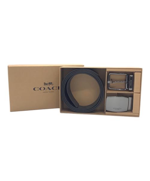 COACH（コーチ）COACH (コーチ) バックル カット トゥ サイズ リバーシブル ベルト ブラックの古着・服飾アイテム