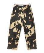 BADWAYバッドウェイ）の古着「Cow Pattern Pants」｜ベージュ×ブラック