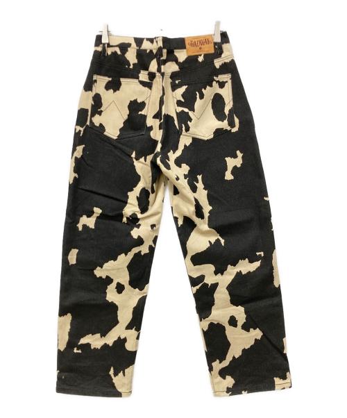 BADWAY（バッドウェイ）BADWAY (バッドウェイ) Cow Pattern Pants ベージュ×ブラック サイズ:Mサイズの古着・服飾アイテム